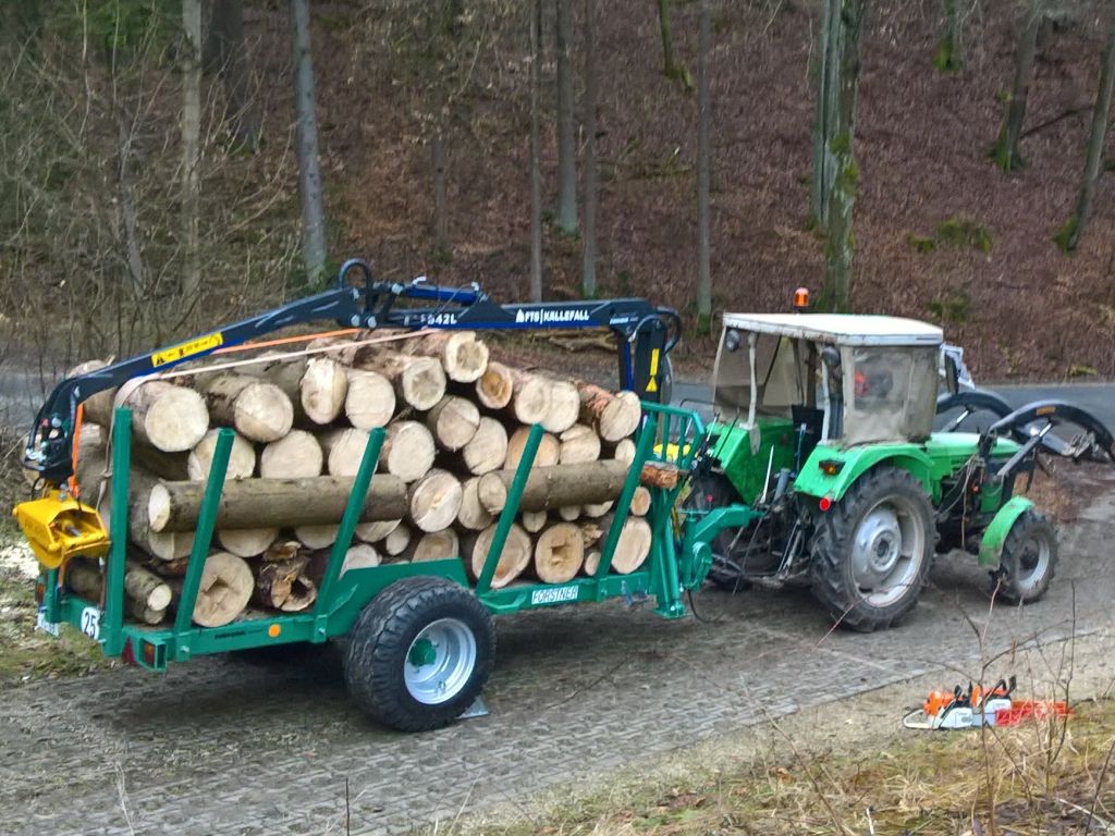 Forstner F4 mit Källefall FB42L Forstkran (Einachsrückewagen) Forstner F6 FB53T 2