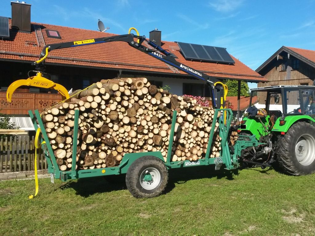 Forstner F4 mit Källefall FB42L Forstkran (Einachsrückewagen) Forstner F6 FB53T 2