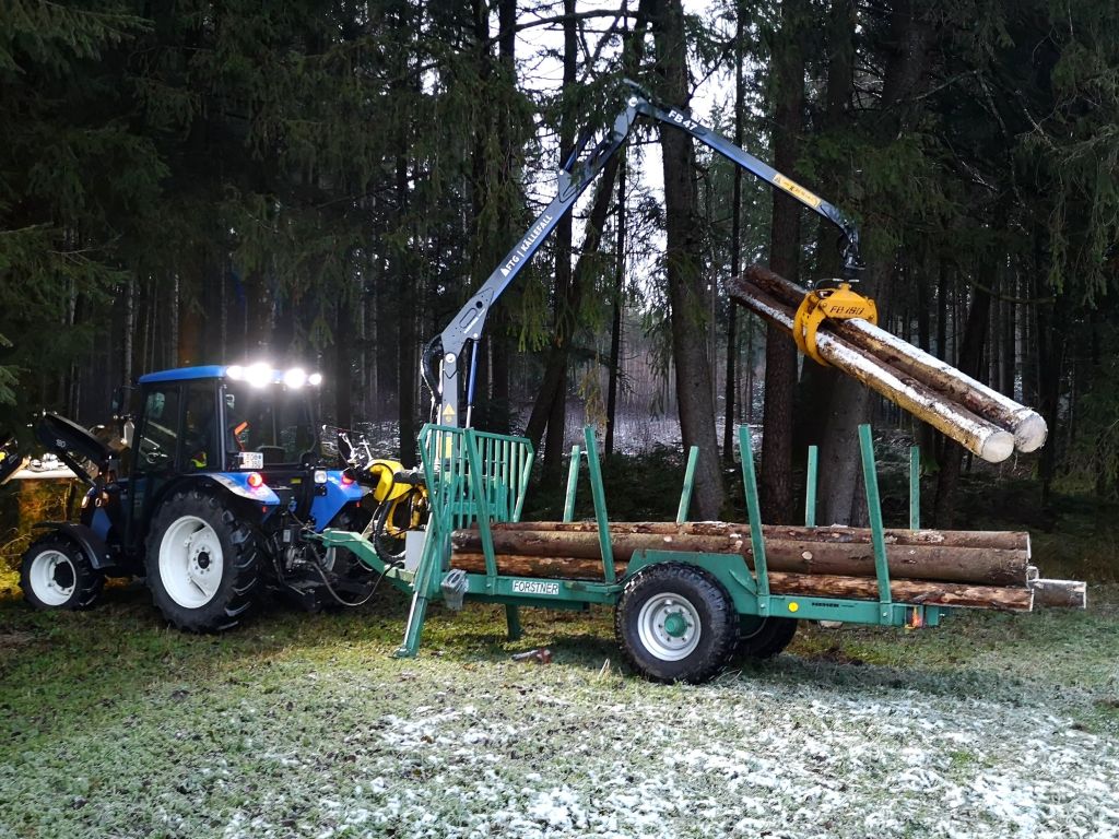 Forstner F4 mit Källefall FB47 Forstkran (Einachsrückewagen) Forstner F6 FB53T 2