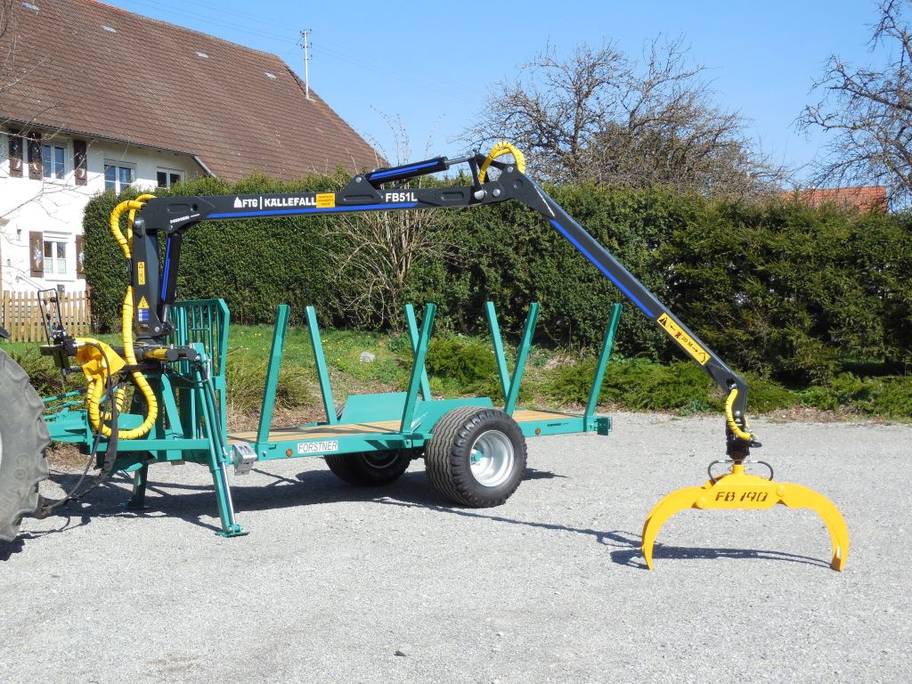 Forstner F6 mit Källefall FB51L Forstkran (Forstanhänger mit Auflaufbremse) Forstner F6 FB51L 2